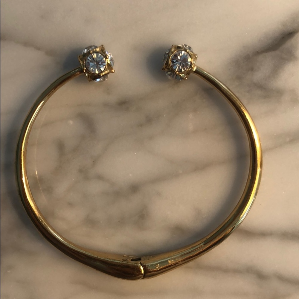 Kate Spade Lady Gold Bangle Bracelet Crystal Ball